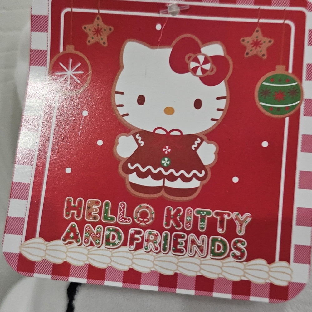 Cute Large Hello Kitty White Christmas Snowman Winter Holiday Seasonal Pillow - Picture 9 of 10